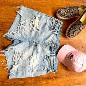 American Eagle Jeans High Waist Shorts Size 10